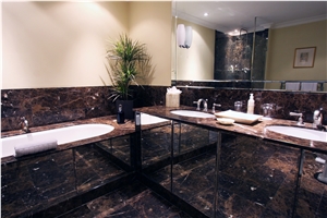 Maron Imperiale Marble Bathroom at Raymond Blanc"S Hotel