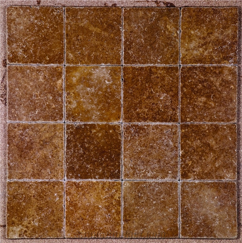 Noche Travertine Chiseled Edge Tiles from Turkey