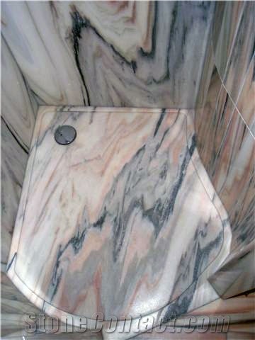 Solker Aurora Boreale Marble Shower Coverings