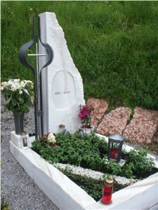 Solker White Marble Gravestone