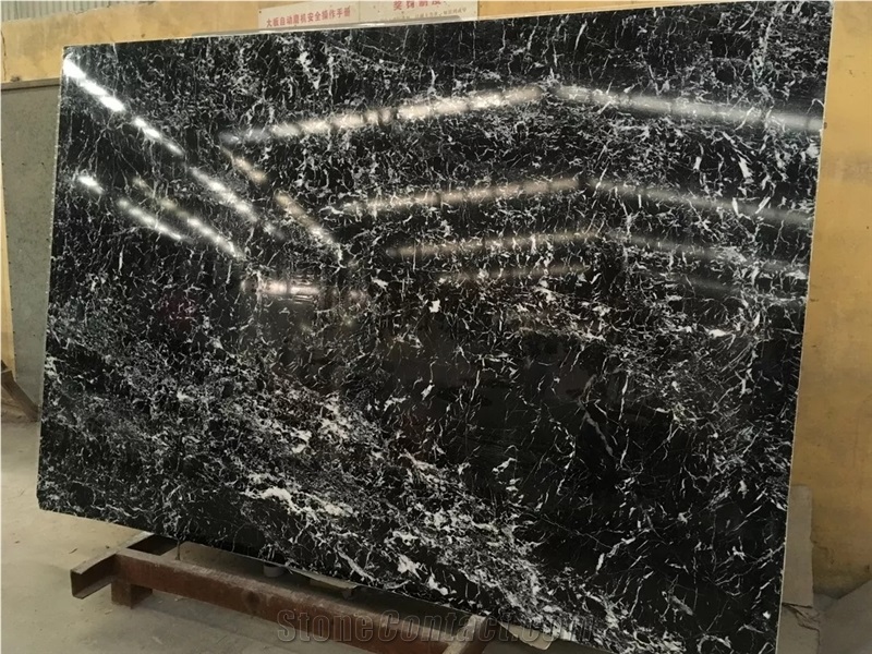 Itilian Black Marble Slabs China Black Marble with Wihte Roots