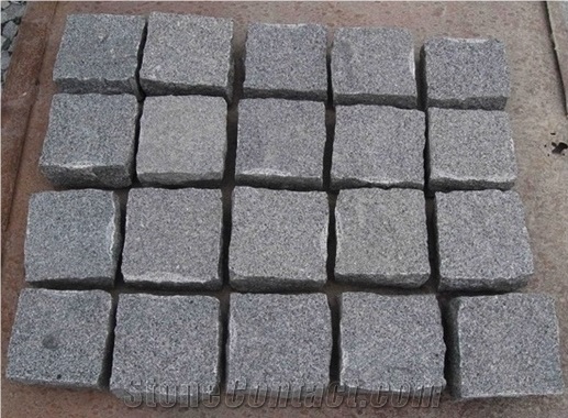 G654 Granite Paving Stone, Padang Grey Cube Stone, G654 Cobble Stone
