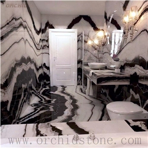 Panda White Marble Bookmatch Flooring Tiles,Wall Cladding Tiles