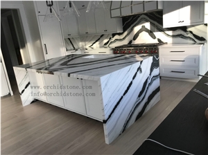Panda White Marble Kitchen Countertops,Worktops,Bar Tops,Island Tops