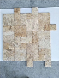 Beige Travertine Flooring Tile China Travertine French Pattern Floor