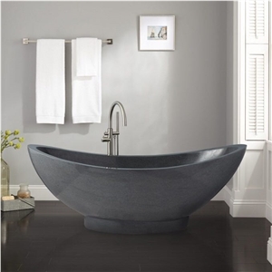 Dark Grey Granite Polished Oval Bathtub Bath Tubs,Resin Bath Tub