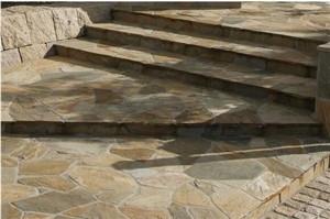 Irregular Flooring Slate Flagstone Paving Tile French Pattern