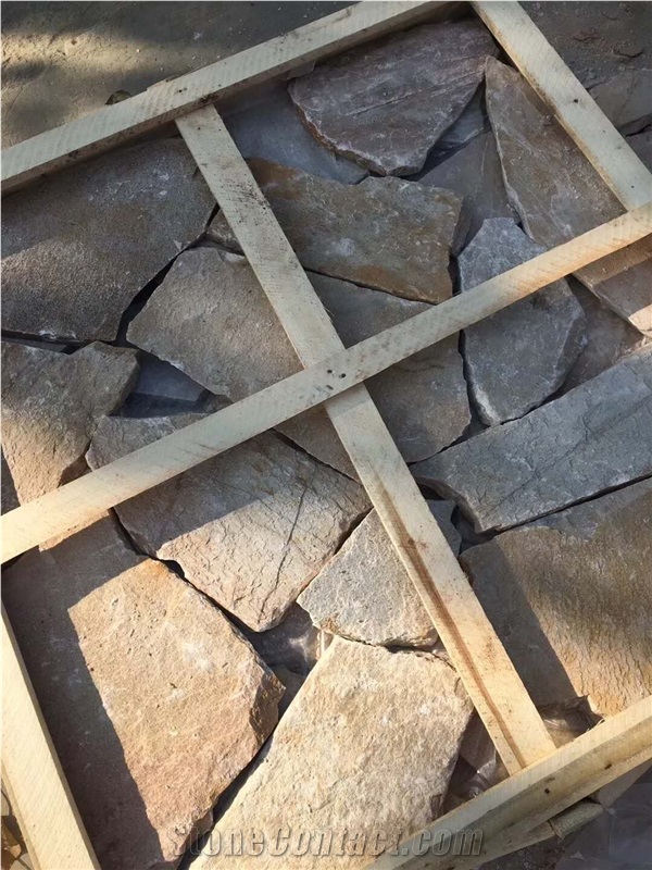 Irregular Flooring Slate Flagstone Paving Tile French Pattern