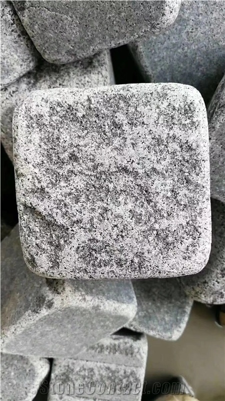 Light Grey Cube Stone Tumble Cobble Paver Antique Cube Cobbles