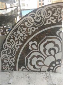 Marble Waterjet Medallion,Luxury Stone Medallions for House Decoration