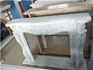 Modern Style Marble Fireplace- Marble Han White Fireplace