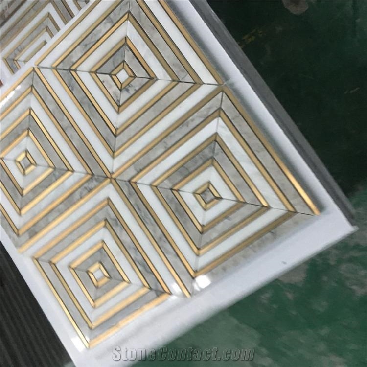 Natural Marble Stone Polished Mosaic Tiles,Cheap Mosaic for Bathroom