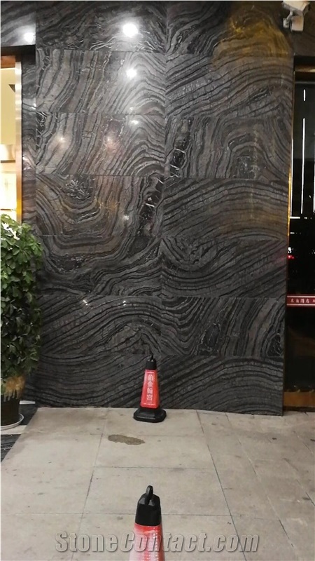 Silver Wave Marble Dark Forest Marble Slab Flooring Wall Tile