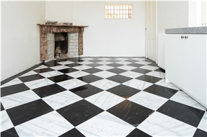 White and Black Marble with Veins Wall and Flooring Tile Patterns