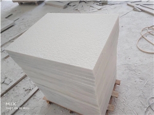 White Marble Sandblasted Tile White Bush Hammered Slab Wall Caldding