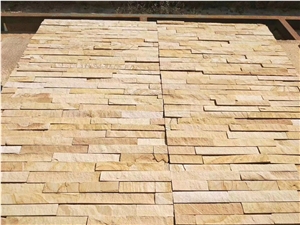 Yellow Culture Slate Golden Stone Ledge Wall Veneer