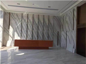 Natural White Marble Floor Wall Tile Spring Land Marble