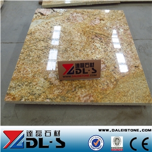 Yellow Imperial Gold Granite Building Stone Tiles for Kitchen Top