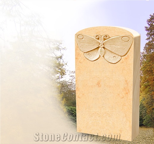 Beige Sandstone Tombstone