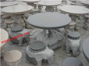 Granite Garden Table Set