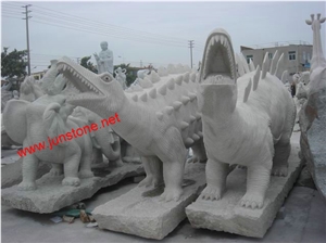 Grey Granite Animal Carving Dinosaur
