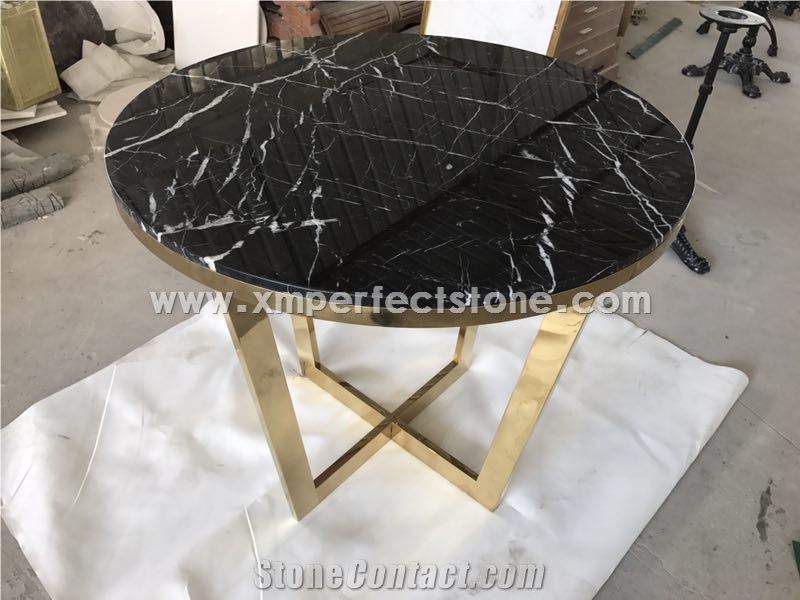 Black Marquina Marble Table Tops, Nero Marquina Marble Countertop