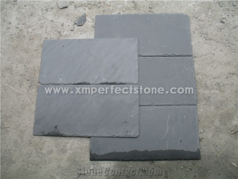 China Black Slate Roof Tiles,Natural Slate Roofing, Black Slate Roof