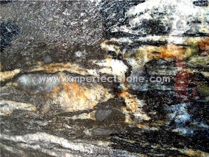 Indian Cosmic Black Granite Slab for Countertop
