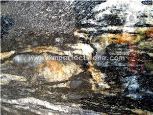 Indian Cosmic Black Granite Slab for Countertop
