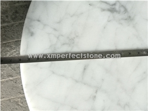 Italian Carrara White Marble Round Table,Bianco Carrara Marble Bar Top