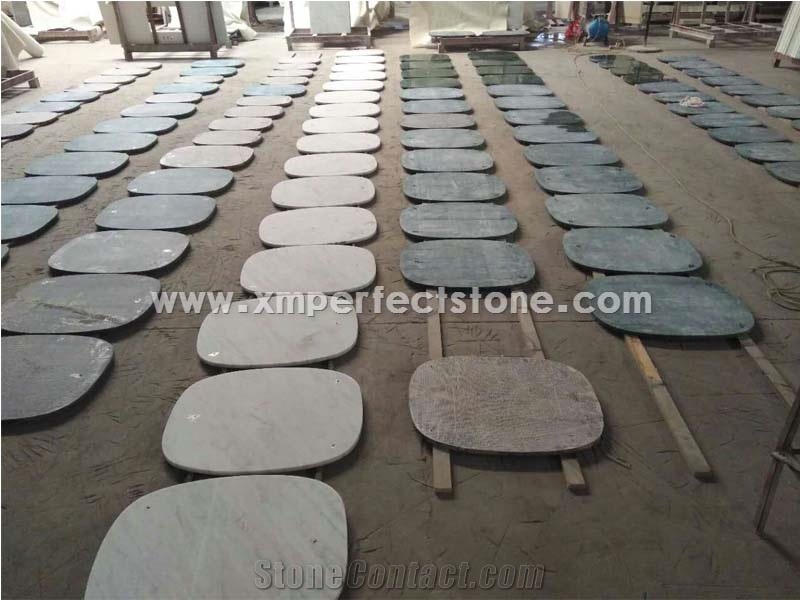 Round Table Tops White Marble for Restaurant