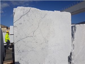 White Carrara C Extra, Bianco Carrara Venato C White Marble Block
