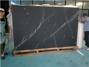 Nero Marquina Thin Panel 8Mm Thickness Honed Finish Composite Laminated Slabs