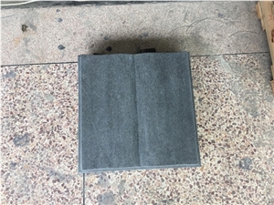 Dark Gray Granite Honed Flat Book Slant Gravestone