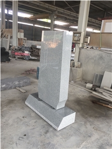 G633 Light Gray Granite Upright Monument