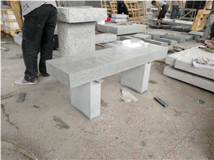 Light Gray Granite G633 Straight Bench With Straight Legs