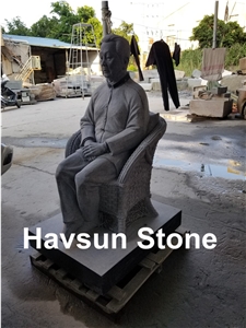 Granite Handcarved Human Sculpture Memorial Sculpture/Statue