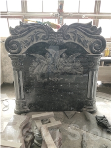 Jewish Style Etched Double Monuments/Tombstones