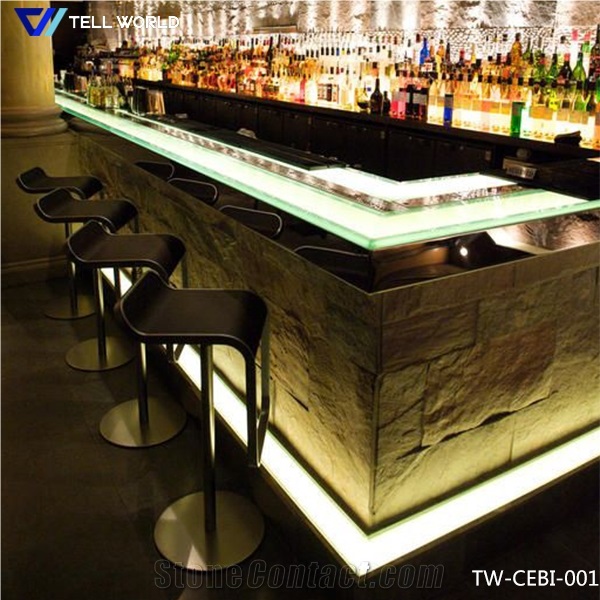 New Design Led Bar Counter Design for Commercial Bar