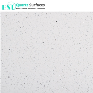 Custom White Sparkle Quartz Stone for Floor Tile
