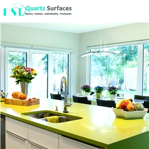 Green Starlight Kitchen Quartz Stone Countertop