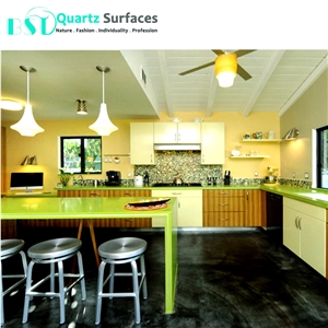 Green Starlight Kitchen Quartz Stone Countertop