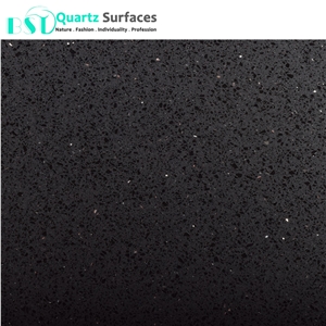 Wholesale Manufacturer Black Galaxy Quartz Stone Countertop