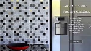 Glass Mosaic Kitchen Backsplash Wall