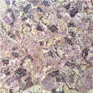 Fluorite Agate Semiprecious Stone Slab