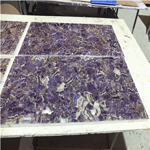 Purple Agate,Fluorite Gemstone Wall Tile,Amethyst Semiprecious Slabs
