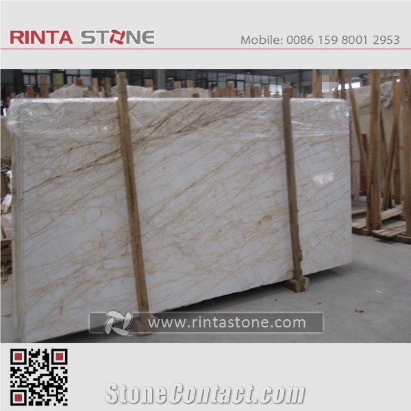 Dream Beige Marble Spider Buff Yellow and Red Ving Slabs