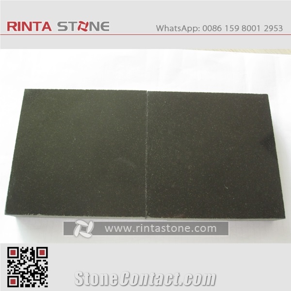 Mongolia Dark Granite Black Padang Nature Cheaper Stone Tiles Slabs