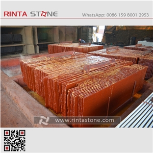 Red Dyed Granite Taiwan Oil Slabs