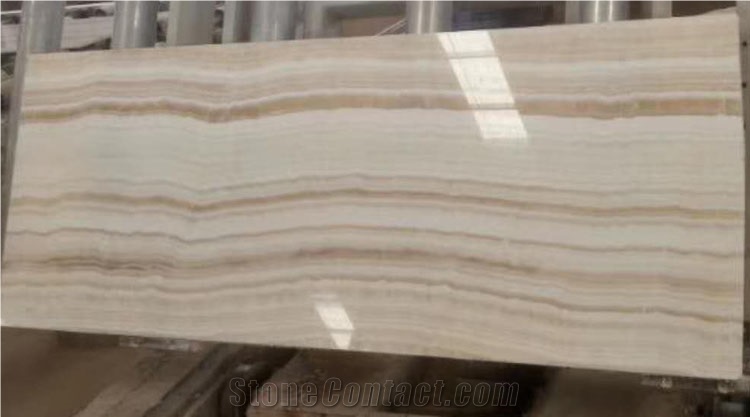 China Factory Price Vein Cut Translucent White Tiger Onyx
